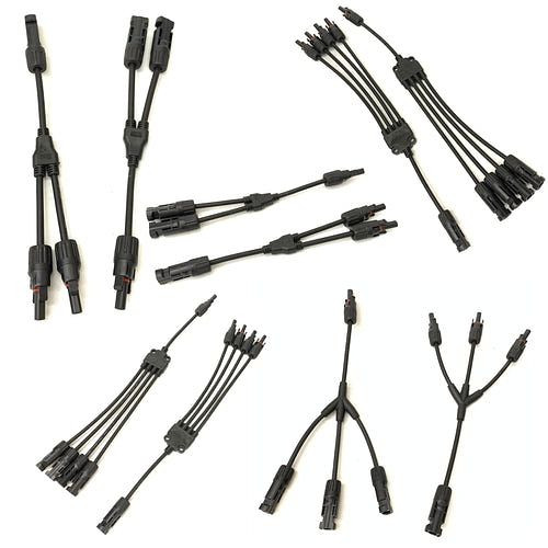 Environ zonne-adapter Y-verdeler MC4 compatibel, 2-weg adapter, verpakking: 1 paar, ENMC4A2