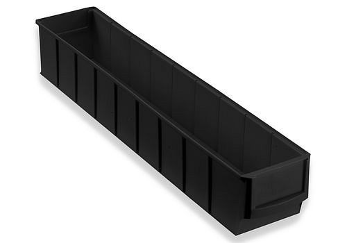 DENIOS pro-line ESD-plankdoos pro-line C3-S, PP, 91 x 500 x 81 mm, zwart, 24 stuks, 265172