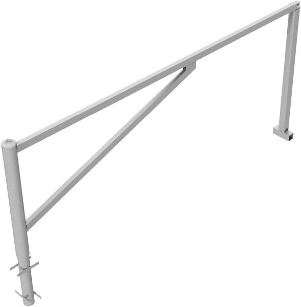 Schake draaihek, om in beton te plaatsen, thermisch verzinkt, dagbreedte: 3000 mm, voor hangslot, 413_300V