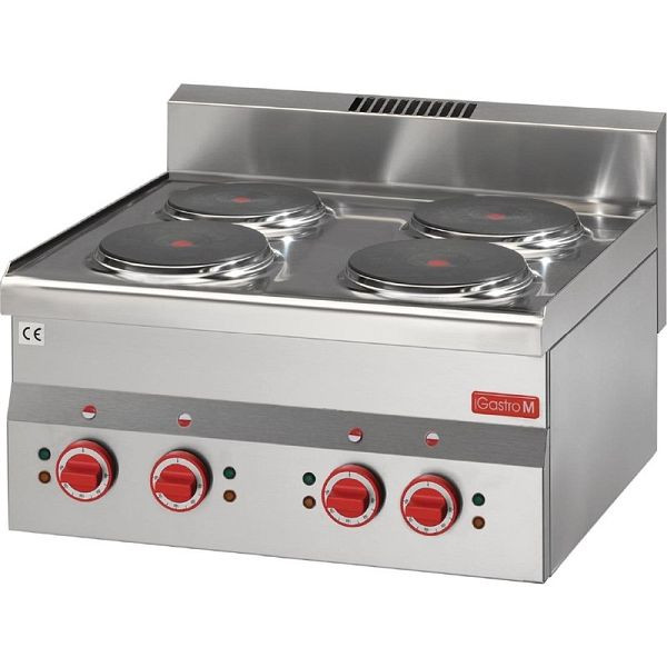 Gastro M elektrisch fornuis 60/60PCE, 4-pits kookplaat, GN018