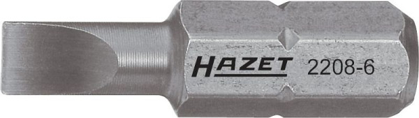 Hazet bit, massief zeskant 6,3 (1/4 inch), sleufprofiel, 1,2 x 8 mm, 2208-11