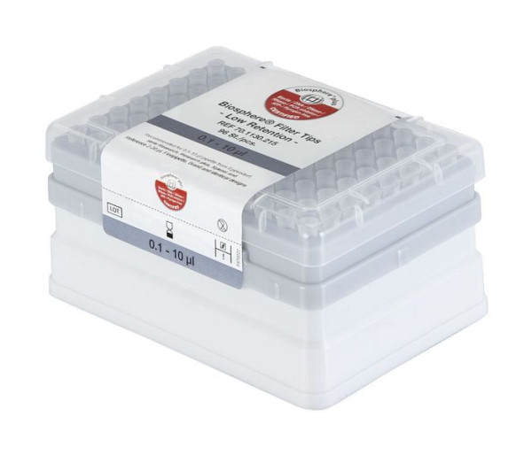 IKA filtertip, 10 µl, steriel, transparant, Tip xs box plus, 0020017820
