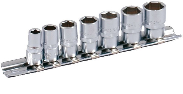 Projahn 1/4" doppenset op rail 7 delig, 4201