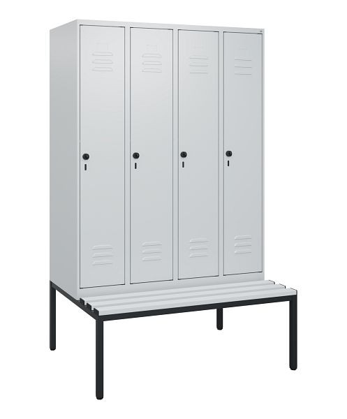 C+P luierkastje Classic PLUS, met onderbank, 4 vakken, 1950x1200x815mm, 7035/7035, draaibare sluiting, 0800505-40 S10039