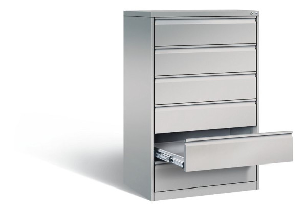 C+P archiefkast Acurado, H1357xB787xD590mm, kleur: wit aluminium, handgreep, 12936-323 S10003