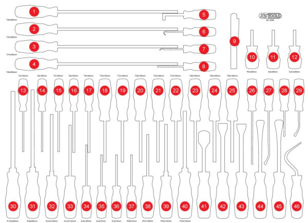 KS Tools Leeg schuiminzetstuk voor 821.0046, 821.0046-97