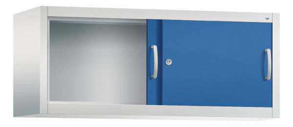 C+P bovenkast Acurado, H500xB1200xD400mm, kleur: lichtgrijs / gentiaanblauw, beugelgreep, 1 niveau, 2044-00 S10041