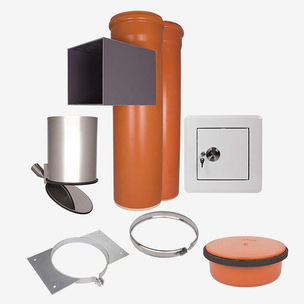 HKW wasafvoersysteem complete set 2, PVC, schachtlengte: 2,30 meter, Ø 250 mm, 22506N