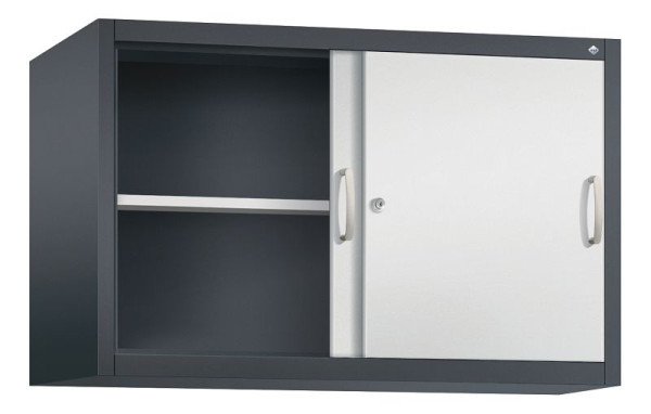 C+P bovenkast Acurado, H790xB1200xD500mm, kleur: zwartgrijs/lichtgrijs, beugelgreep, 2 niveaus, 2055-00 S10067