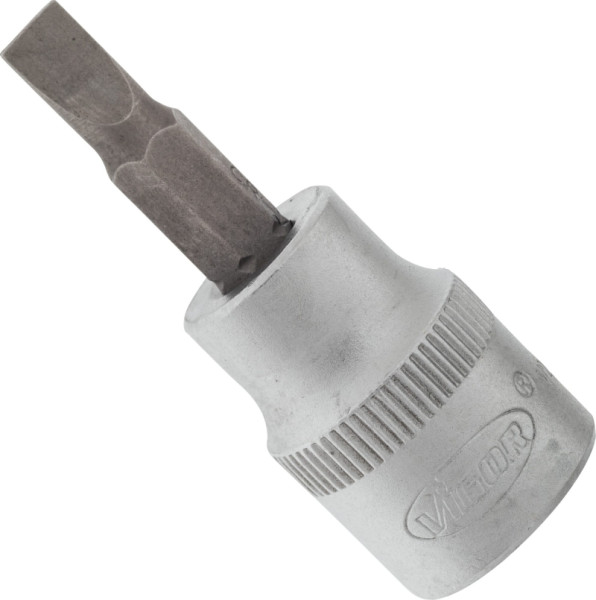 VIGOR schroevendraaierbit, hol vierkant 10 mm (3/8 inch), sleufprofiel, 0,8 x 5,5 mm, V2288N