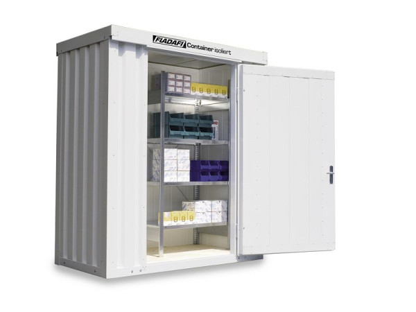 FLADAFI IC 1100 materiaalcontainer, geïsoleerd, met houten vloer, 2.100 x 1.140 x 2.470 mm