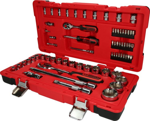 KS Tools 1/4"+1/2" CHROMEplus dopsleutelset, 68-delig, 958.0668