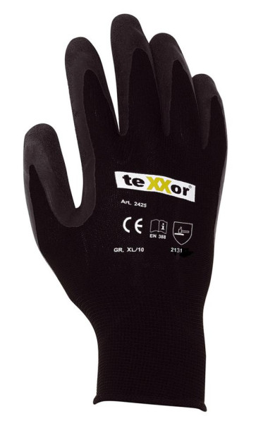teXXor polyester gebreide handschoenen "LATEX COATED", maat: 11, verpakking: 120 paar, 2425-11