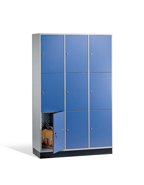 C+P XL lockerkast Intro, H1950xW1220xD490mm, kleur: lichtgrijs / lichtblauw, 8370-302 S10088