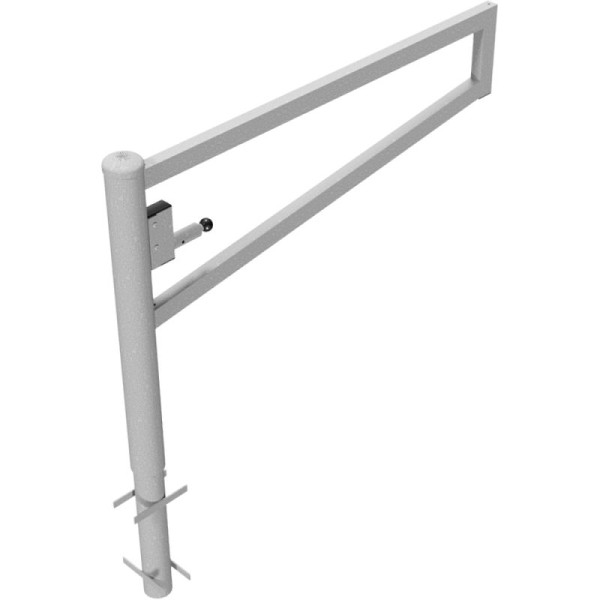 Steen HGS slagboom, 360° draaibaar, 1500 mm/zonder verf, driehoekslot volgens DIN 3223, inclusief driehoeksleutel, voor inzetting in beton, 4013.15f