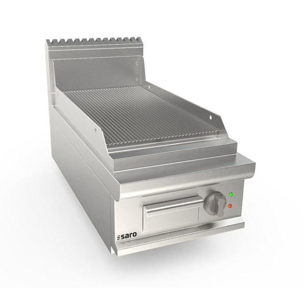 Saro elektrische bakplaat 400mm brede tafel gegroefd LQ, 423-8705