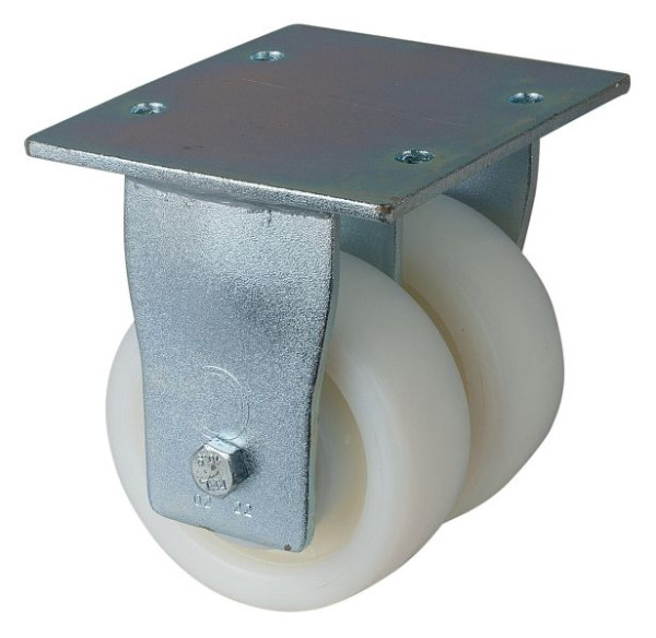 BS-wielen dubbel zwaarlastwiel, wielbreedte 2x50 mm, wiel-Ø 125 mm, draagvermogen 1400 kg, loopvlak/wiellichaam kunststof, kogellagers, S110.B15.126