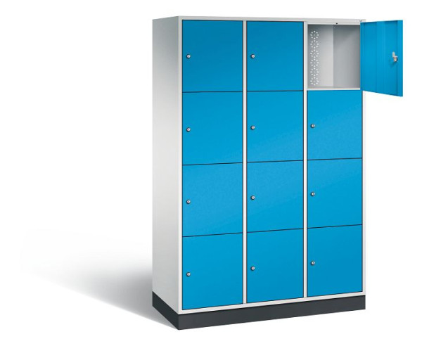 C+P XL lockerkast Intro, H1950xW1220xD490mm, kleur: lichtgrijs / lichtblauw, 8470-302 S10041
