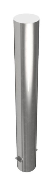Schake RVS tuinpaal Ø 154 mm, stationair, voor plaatsing in beton met grondanker, totale lengte ca. 1200 mm, 40155
