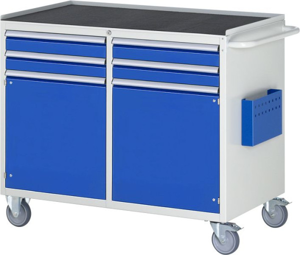 RAU montagewagen serie 7000 B1145xD650xH975mm, metalen onderstel, linker laden 2xH90mm, draaideur, rechter laden 2xH90mm, draaideur, 05-LL5.7.7A-MT.11