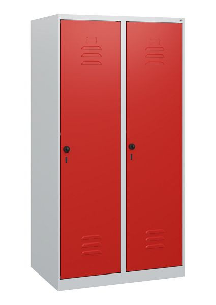 C+P Umkleidespind Classic PLUS, 2 Abteile, 1530x800x500mm, 7035/3020, Drehriegel, 0800005-22 S10022