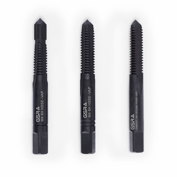 GSR handtapset metrische draad DIN 2184-2 (DIN 352) rechts HSSE M 4 VAP, 00813150