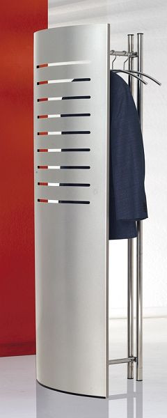 Kerkmann staande kapstok tec-art, aluminium zilver, B 600 x D 400 x H 1700 mm, aluminium zilver, 30607014