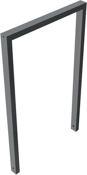 Schake leunbeugel van rechthoekige staalbuis, 60 x 40 mm, zonder dwarsbalk, totale breedte: 750 mm, thermisch verzinkt en gecoat DB 703, 456_075B