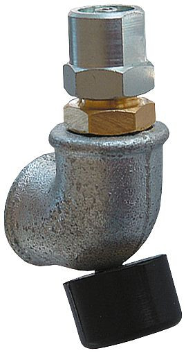 ELMAG vulkraan met bocht 90° '350.16', IT 1/2' en rubberen buffer voor airquick 160/6, 41026