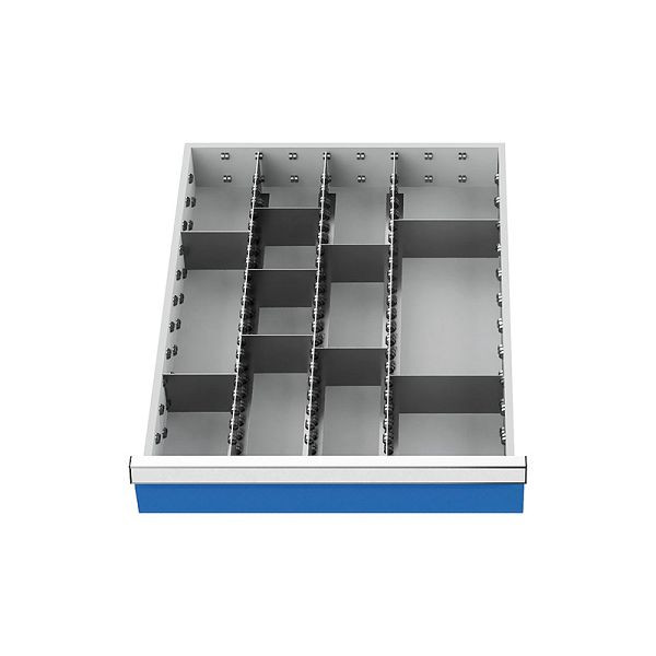 Bedrunka + Hirth lade-inzet, serie 500 middenvakrails, met 9 tussenschotten, 116A