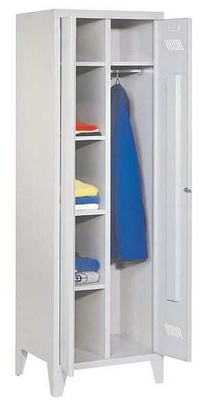 Pavoy Kleider-Wäscheschrank mit Füßen 1850/500/600, 2 Abteile, Drehriegelverschluss, gemeinsam verschließbar, 20208-213-032-910