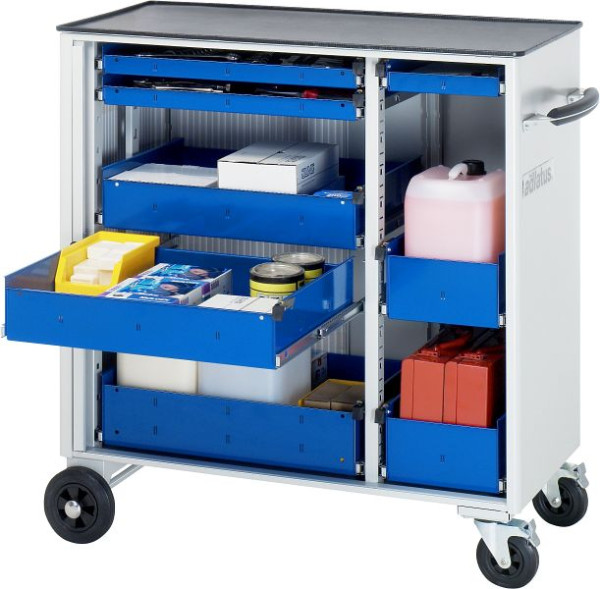 RAU gereedschapswagen serie adlatus model 10810, B1025 x D520 x H1080 mm, inclusief metalen steun, 02-10810.11