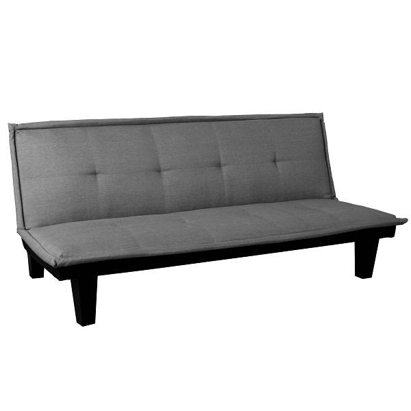 Mendler 3-zitsbank HWC-C87, bank slaapbank logeerbed slaapbank vouwbank, slaapfunctie 170x100cm, textiel, donkergrijs, 61883