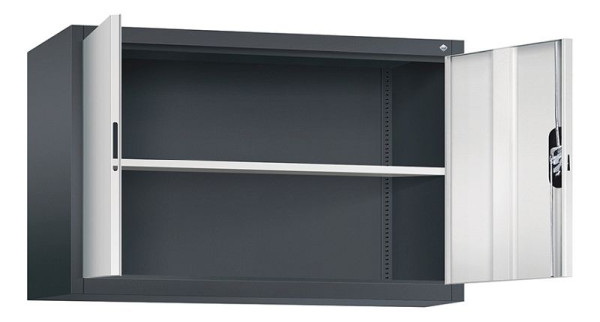 C+P bovenkast Acurado, H790xB1200xD400mm, kleur: zwartgrijs/lichtgrijs, verzonken handgreep, 9465-000 S10151
