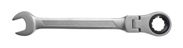 SW-Stahl ringratelsleutel, 27 mm, met scharnier, 03530L-27