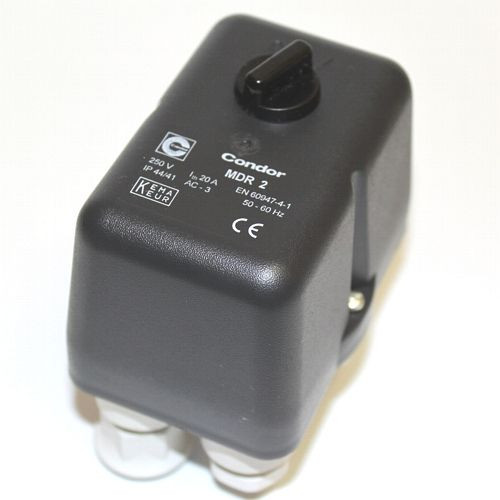 AEROTEC drukschakelaar MDR2 - 230 V - 10 bar - 16-20 A - 3/8 inch IG - 3 ex. 1/4 inch IT, 9063018