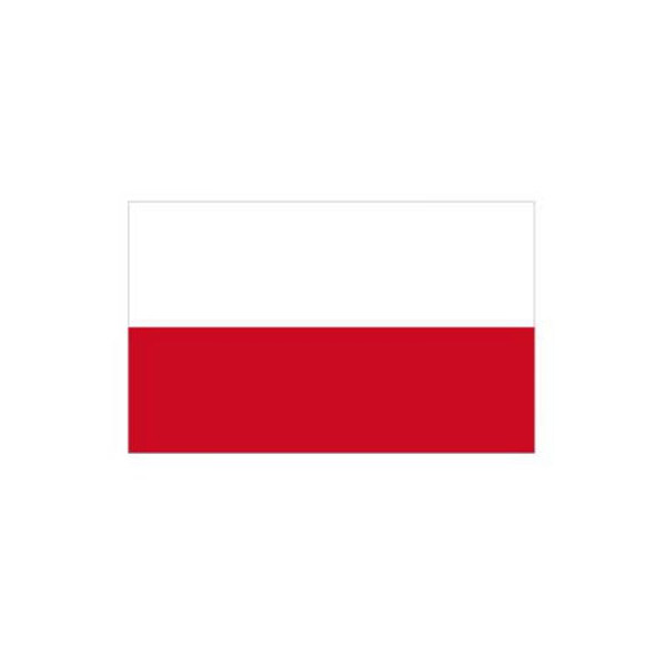 Stone HGS landsvlag Polen (zonder wapen), 300 x 120 cm (staand formaat), met kunststof karabijnhaak, FlagTop 110 g/m², voor vlaggenmasten 7 m, zonder ajoursteek, 27398