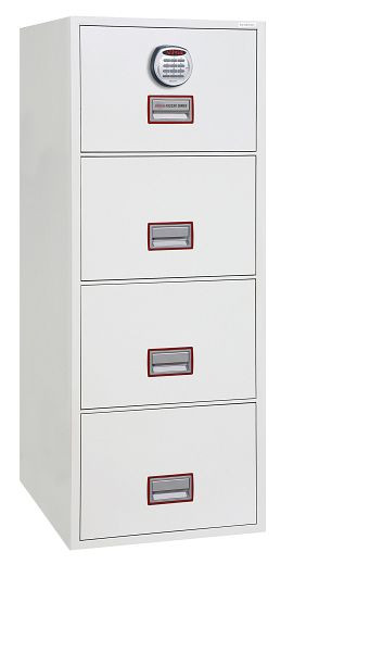 phoenix World Class verticale brandmap FS2254E archiefkast met 4 laden en elektronisch slot, FS2254E