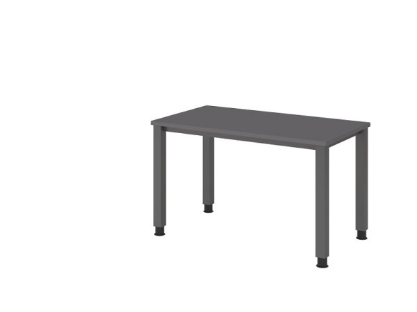Hammerbacher bureau 4-poots vierkant 120x67cm grafiet/grafiet, VQS612/G/G