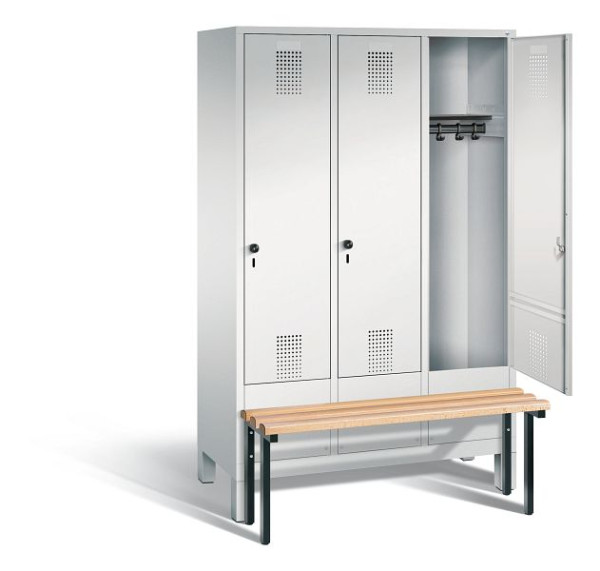 C+P Evolo kleerkast, H1850xB1200xD815mm, kleur: lichtgrijs, 48030-32 S10001