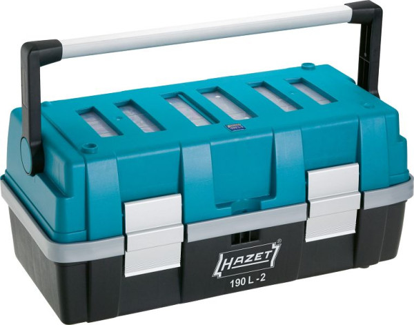 Hazet plastic gereedschapskist, twee uitneembare bakken voor kleine onderdelen in het deksel, 190L-2