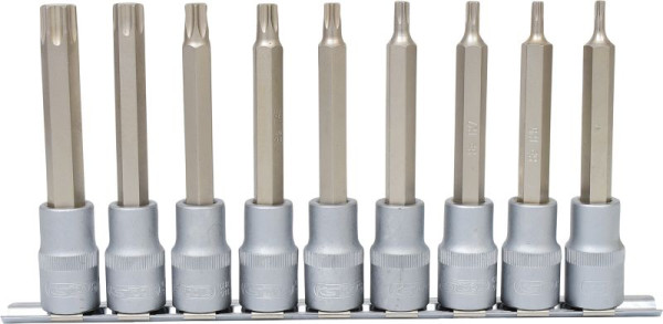 KS Tools 1/2" bitdoppenset Torx, lang, 9-delig, T20-T60, 911.1520