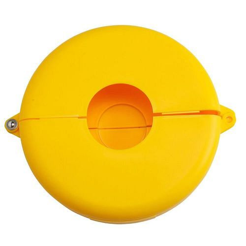 DENIOS afsluitinrichting voor doorstroomkranen, 165 t/m 254 mm, geel, 311951