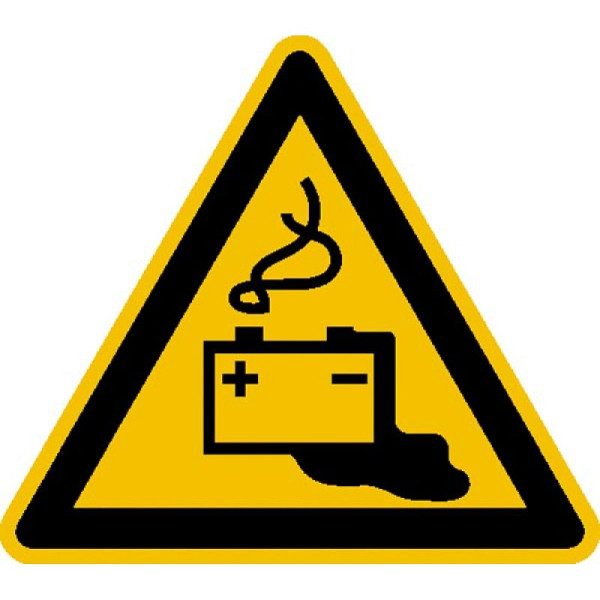 Stein HGS HGS elektrische markering/waarschuwingsbord, waarschuwing voor gevaren veroorzaakt door het opladen van batterijen, 200 mm / aluminium, reliëf, 11.0250
