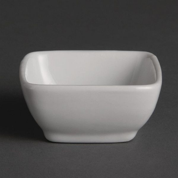 Olympia Whiteware vierkante amuseschalen 6cm, VE: 12 stuks, Y137