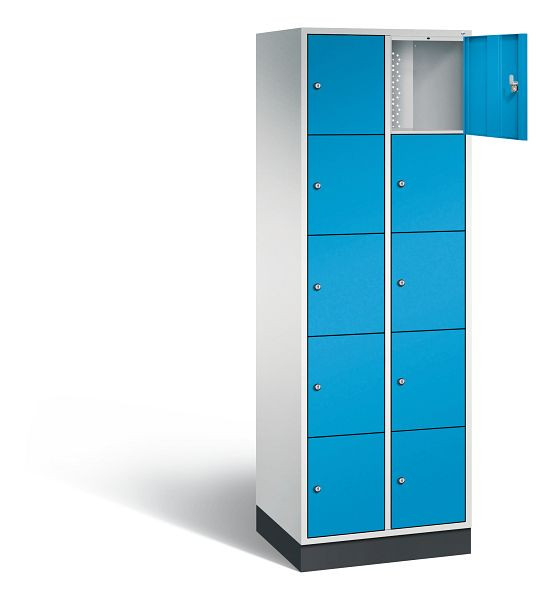 C+P lockerkast Intro, H1950xB620xD490mm, kleur: lichtgrijs / lichtblauw, 8570-201 S10002