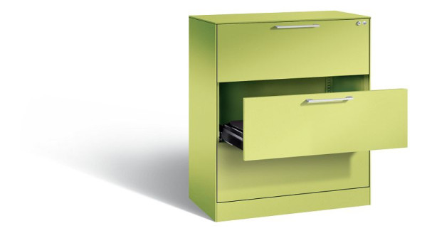 C+P archiefkast Asisto, H1010xB800xD435mm, kleur: Viridin groen / Viridin groen, beugelgreep, 146043-322 S10023