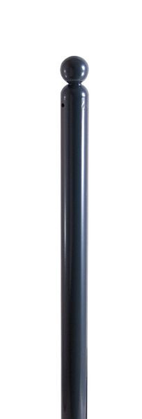 Schake-stijlpaal serie 466B Ø 60 mm, opklapbaar, zelfvergrendelend slot voor plugbevestiging, 466FUB