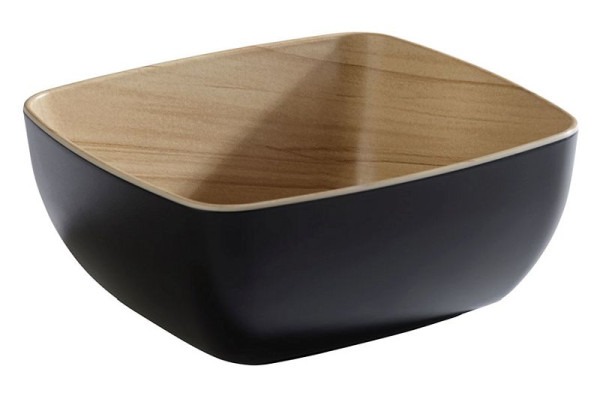 APS GN 1/6 schaal -FRIDA-, 17,6 x 16,2 cm, hoogte: 7,5 cm, melamine, binnenkant: houtlook, buitenkant: zwart, 84584
