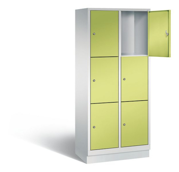 C+P lockerkast Evolo, H1800xW810xD500mm, kleur: lichtgrijs / virid groen, 48020-223 S10180